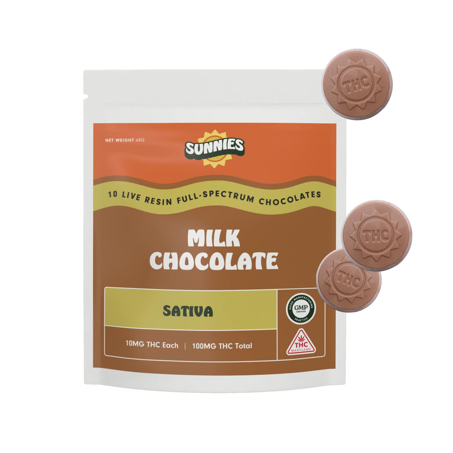 SunMed Growers - Milk Chocolate Sativa Live Resin 100mg - 1