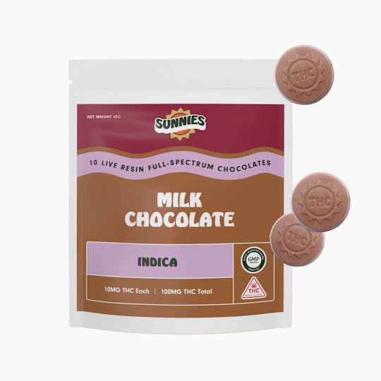 SunMed Growers - Milk Chocolate Indica Live Resin 100mg - 1