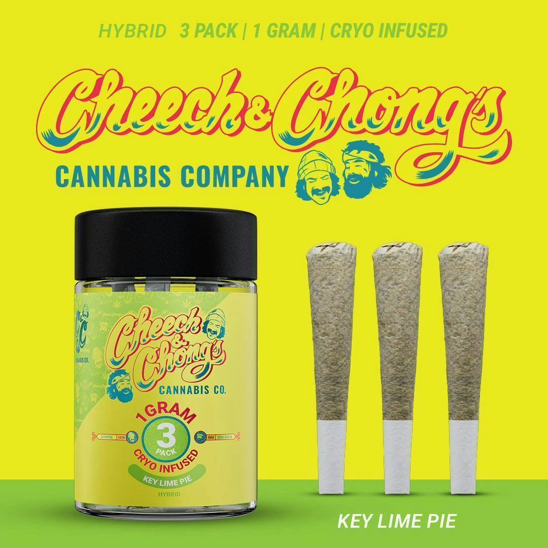 Cheech and Chong - Michigan - Key Lime Pie | Cryo Infused Joints | 1g each | 3pk - 1