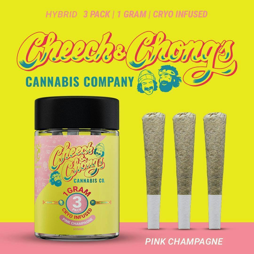 Cheech and Chong - Michigan - Pink Champagne | Cryo Infused Joints | 1g each | 3pk - 1