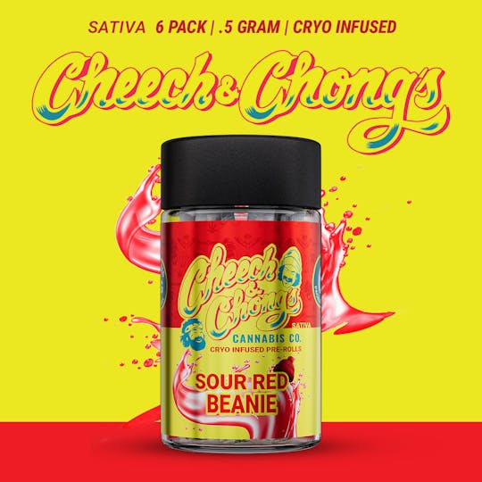 Cheech and Chong - Michigan - Cheech & Chong | Sour Red Beanie | Cryo Infused Pre-Roll 6pk (6x0.5g) - 1