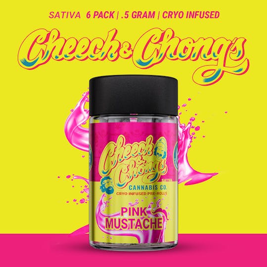 Cheech and Chong - Michigan - Cheech & Chong | Pink Mustache | Cryo Infused Pre-Roll 6pk (6x0.5g) - 1