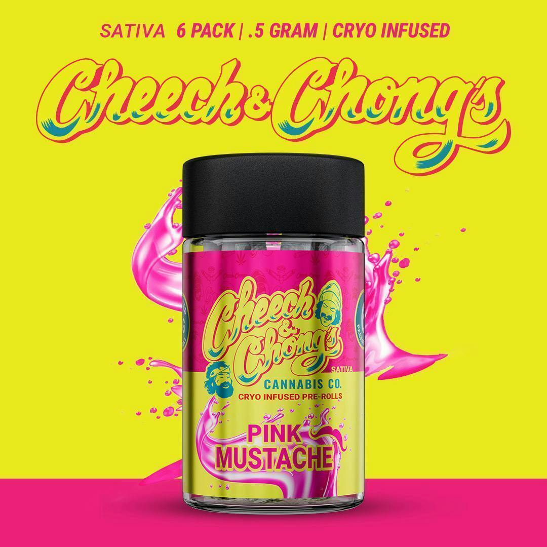 Cheech and Chong - Michigan - Pink Mustache | Cryo Infused Minis | 0.5g each | 6pk - 1