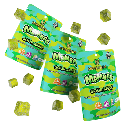 Muha Meds - Muha Meds | Sour Apple Gummies | 100mg | 10ct | 10mg/ea - 1