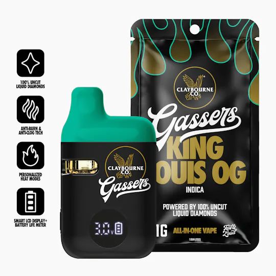 Claybourne Co. - King Louis OG (1g) - Gassers All-In-One Liquid Diamonds Vape - 1
