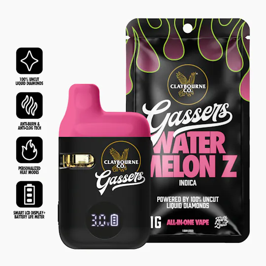 Claybourne Co. - Watermelon Z (1g) - Gassers All-In-One Liquid Diamonds Vape - 1