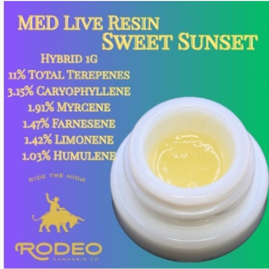 Rodeo Cannabis - Sweet Sunset 1g Live Resin - 1