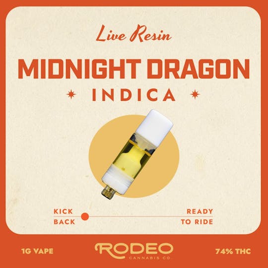 Rodeo Cannabis - Midnight Dragon 1g Live Resin Vape Cart - 1