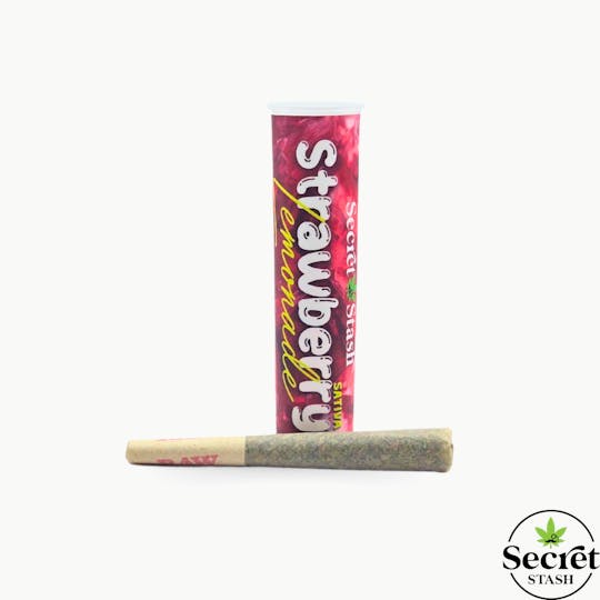 Secret Stash - Secret Stash | Full Bud Pre Roll | Strawberry Lemonade | Half Gram - 1