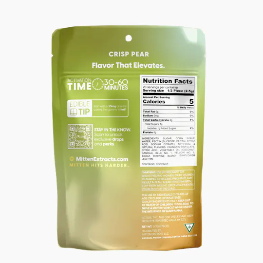 Mitten Extracts - Mitten Extracts | Crisp Pear | Gummies | 200mg | 10pk - 1