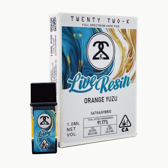 Twenty Two K / 22k - 22K - Orange Yuzu - Live Resin - 1.0ml POD - 1