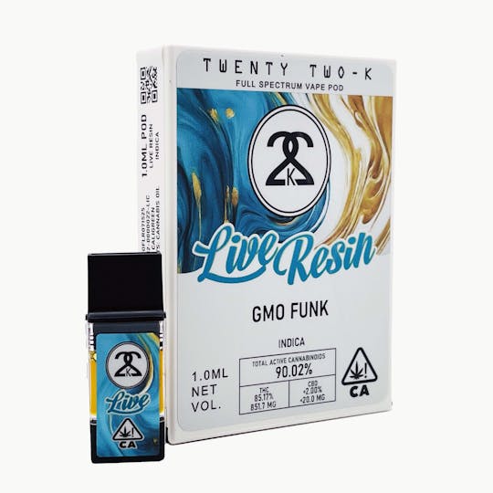 Twenty Two K / 22k - 22K - GMO Funk - Live Resin - 1.0ml POD - 1
