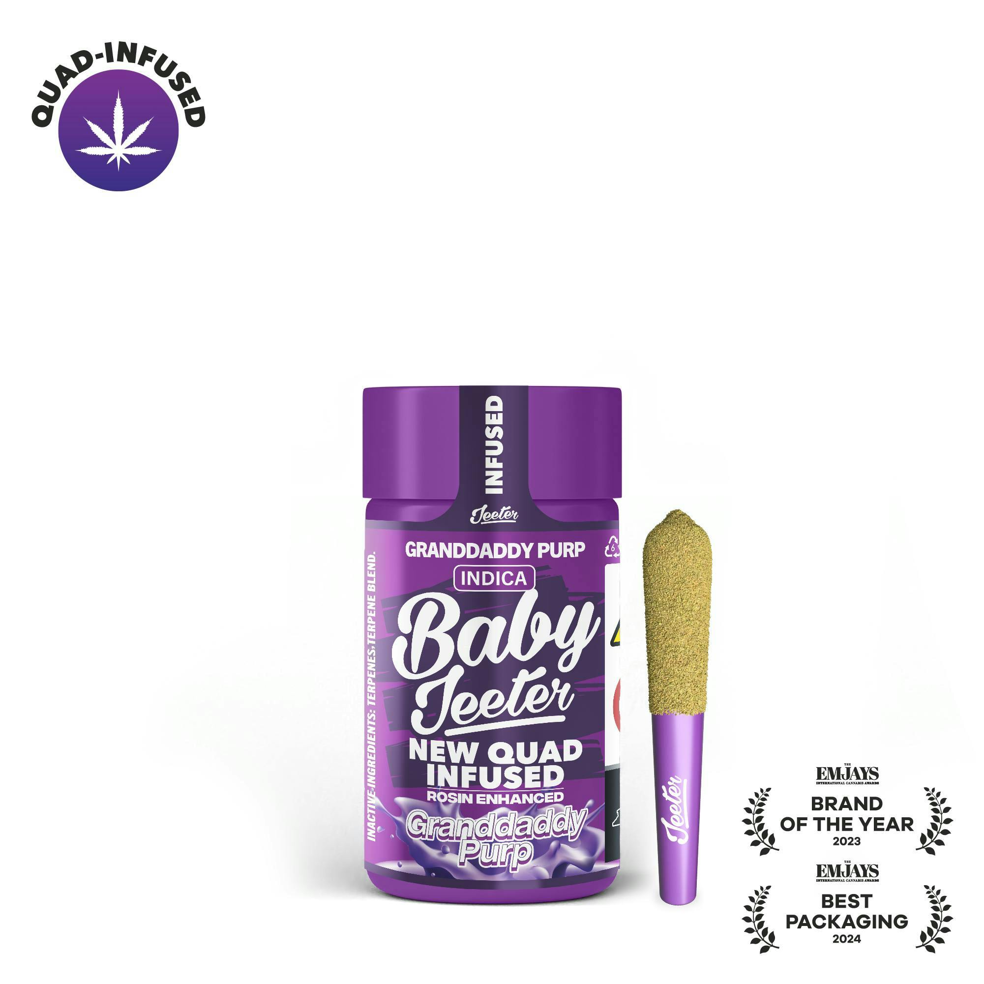 Jeeter - Jeeter | Granddaddy Purp | Quad-Infused Minis | 0.5g each | 5pk - 1