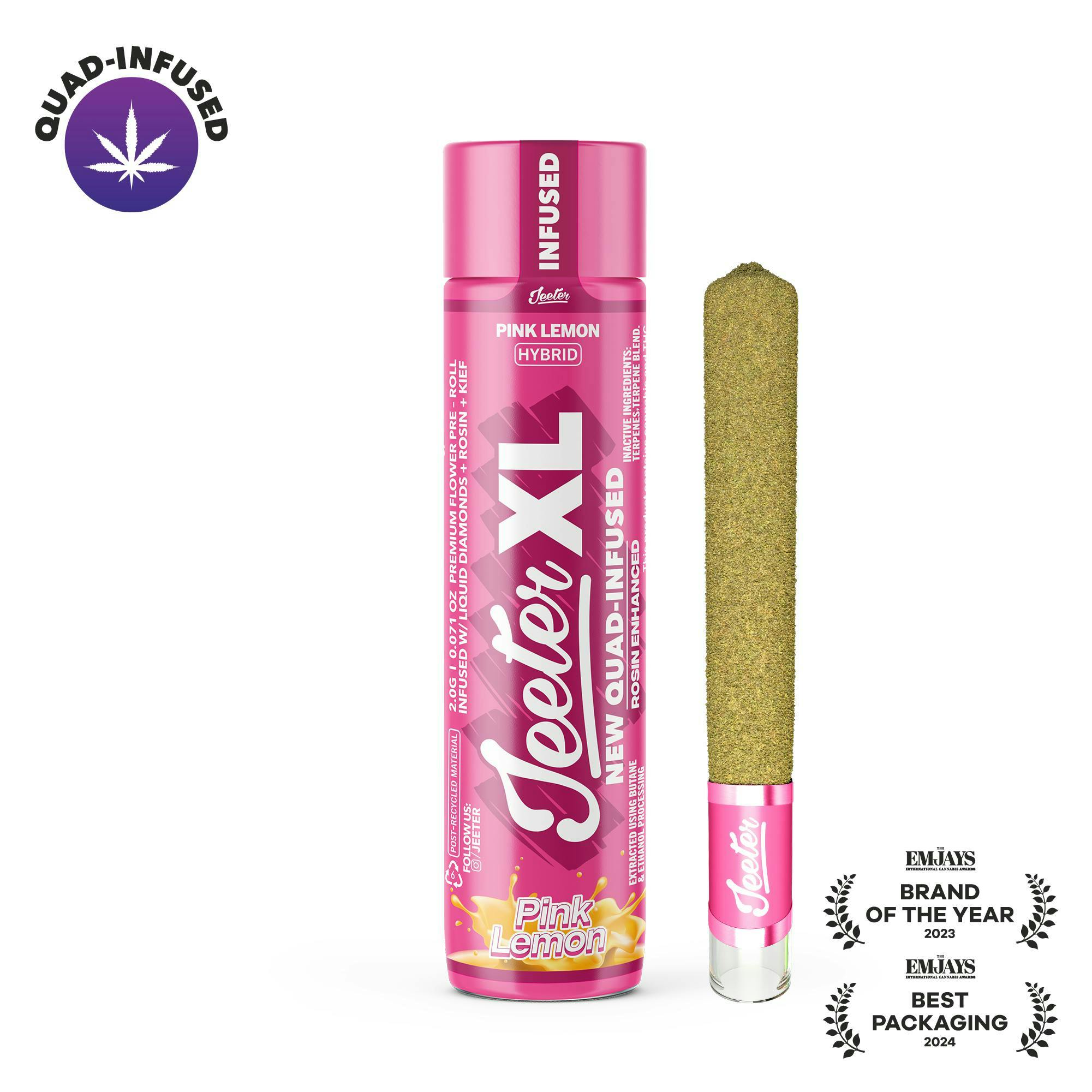 Jeeter - Jeeter | Pink Lemon | XL Quad-Infused Joint | 2g - 1