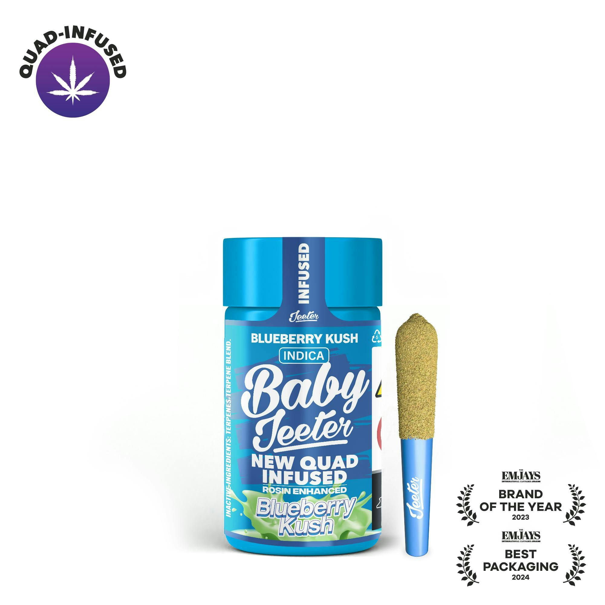 Jeeter - Jeeter | Blueberry Kush | Quad-Infused Minis | 0.5g each | 5pk - 1