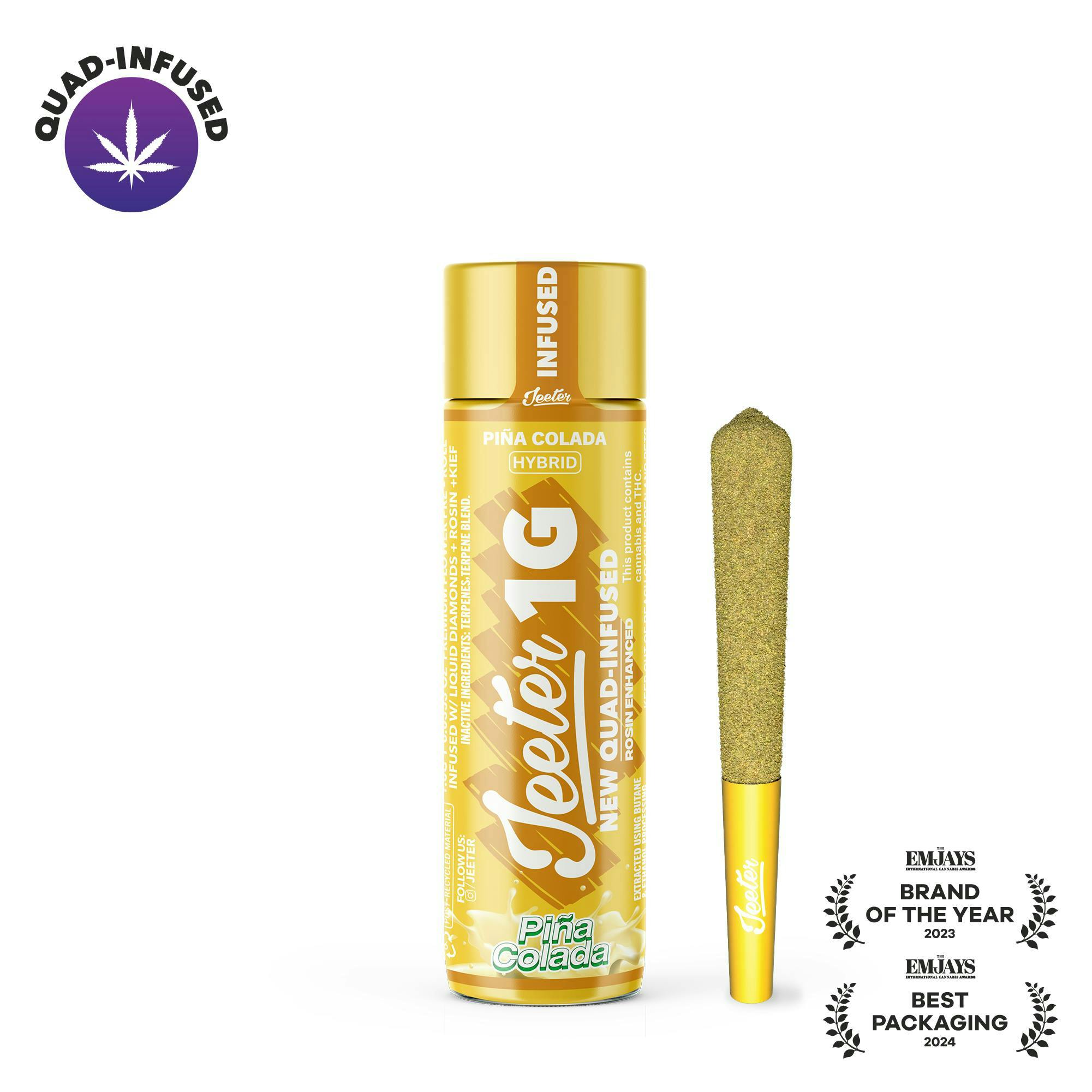 Jeeter - Jeeter | Pina Colada | Quad-Infused Joint | 1g - 1