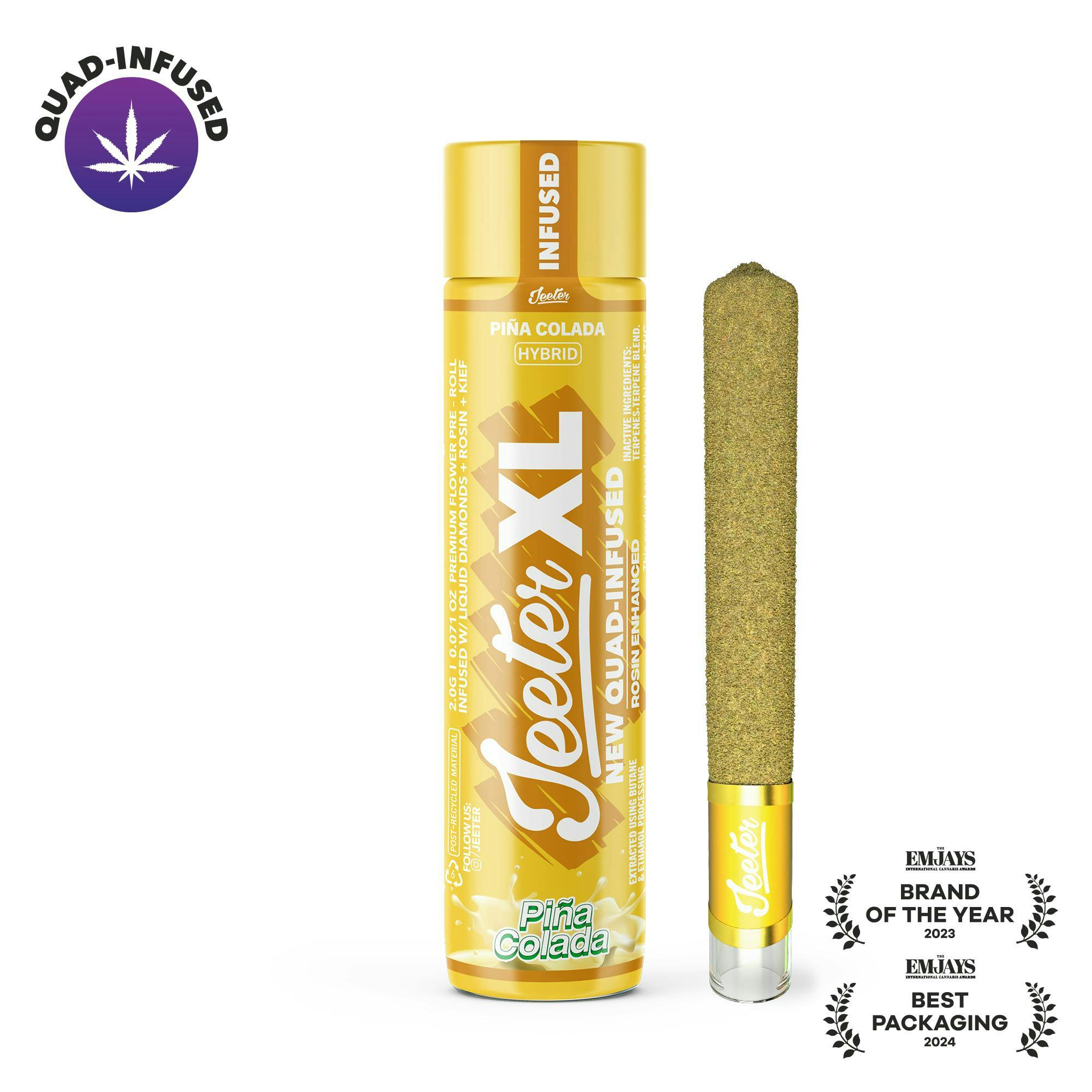 Jeeter - Jeeter | Pina Colada | XL Quad-Infused Joint | 2g - 1