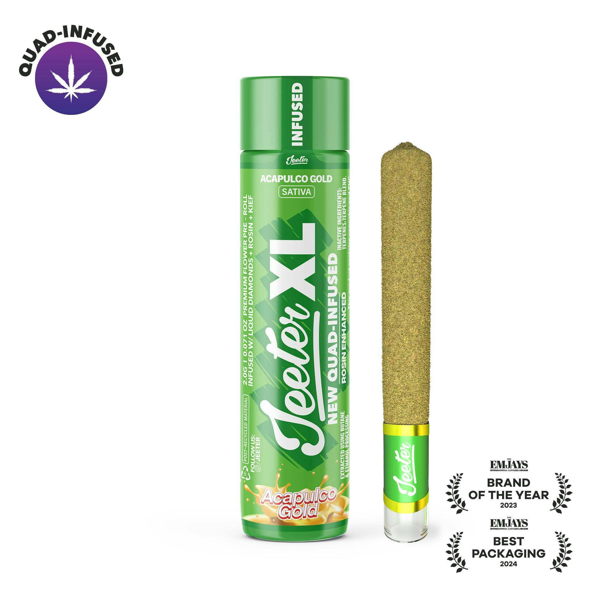 Jeeter - Jeeter | Acapulco Gold | XL Quad-Infused Joint | 2g - 1