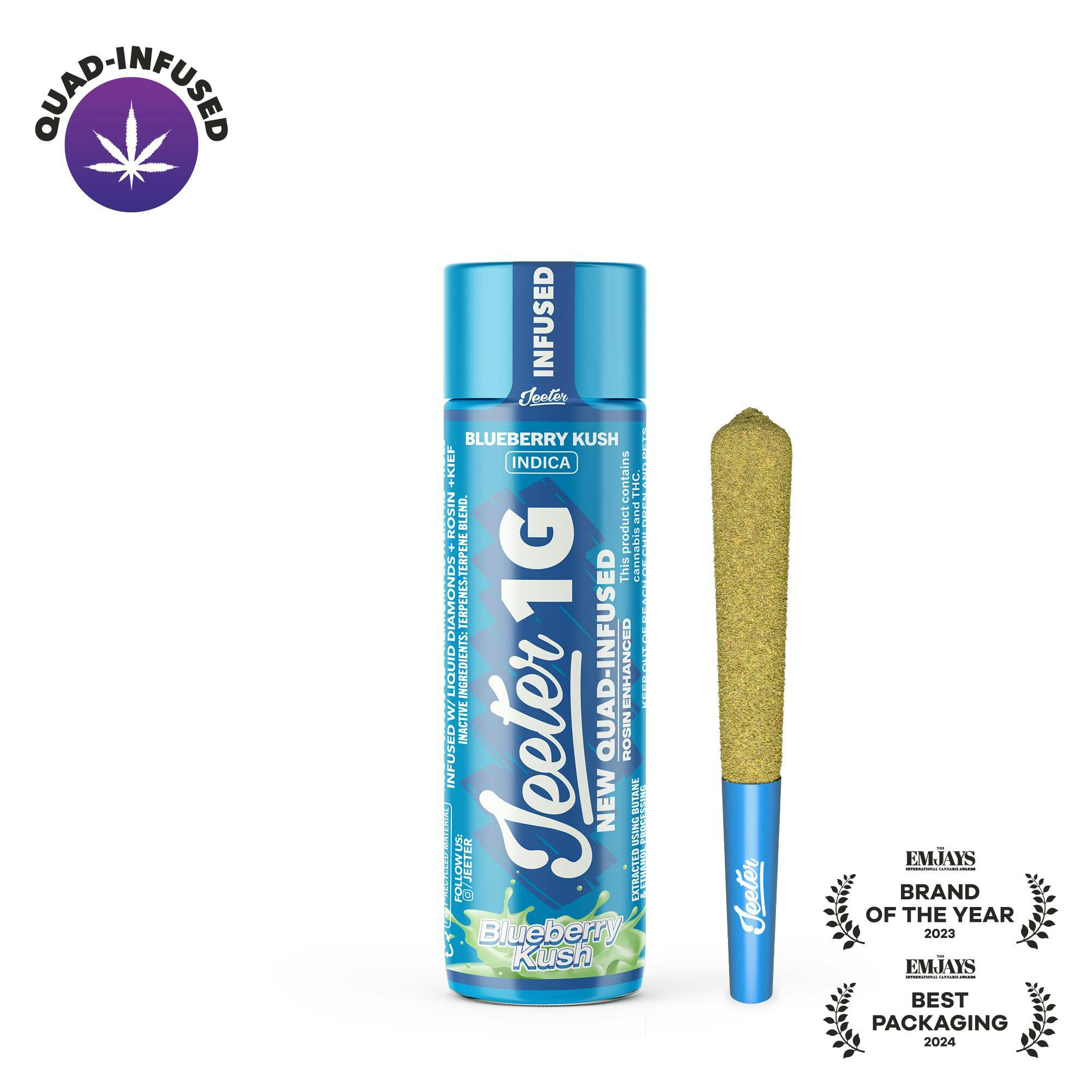 Jeeter - Jeeter | Blueberry Kush | Quad-Infused Joint | 1g - 1