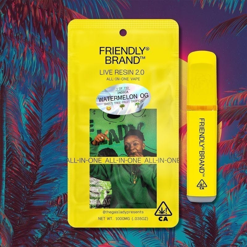 Friendly Brand - Friendly Brand | Watermelon OG | Live Resin AIO | 1g - 1