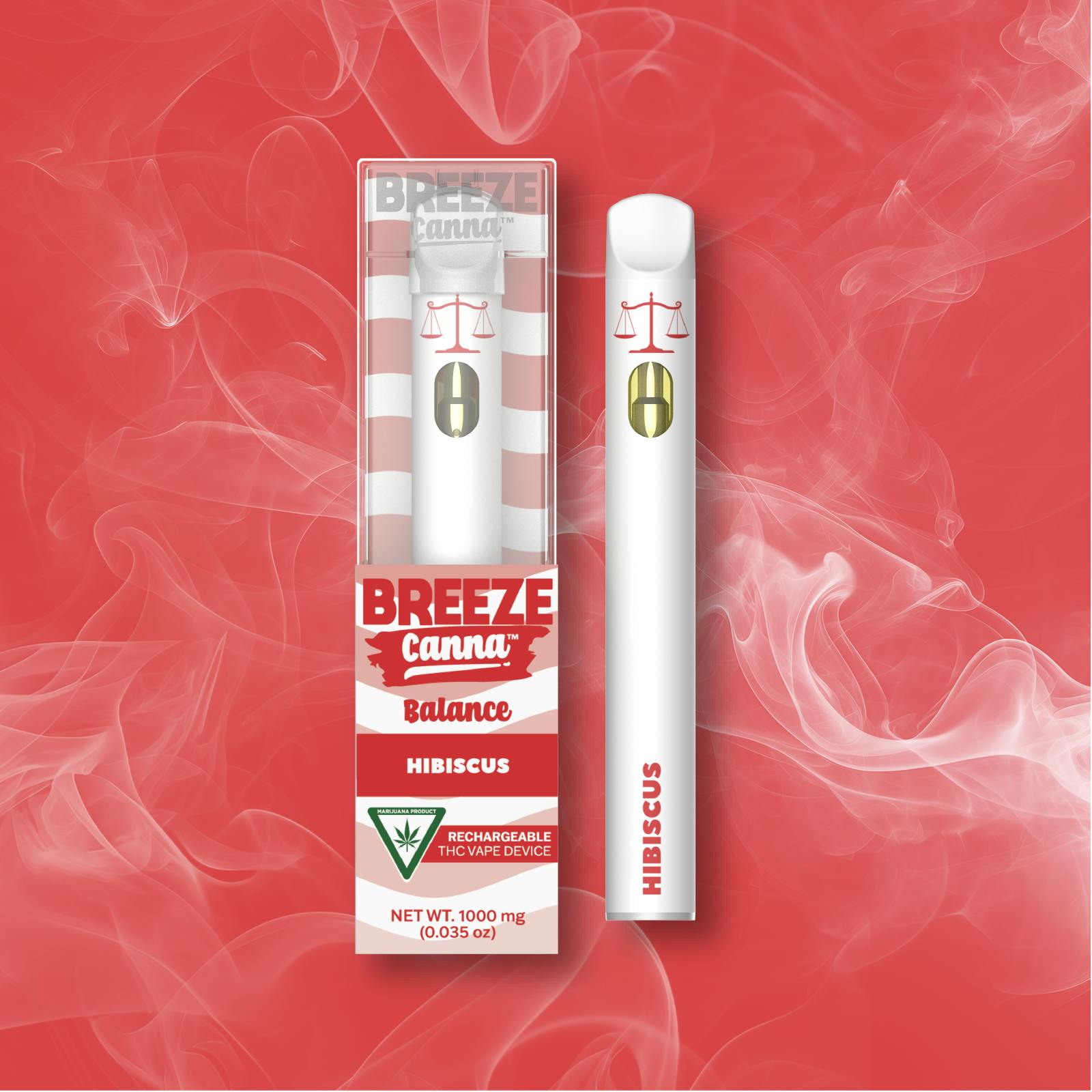Breeze Canna - Hibiscus - Balance 1g PLUS Vape Device — BREEZE Canna - 1