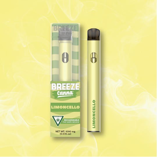Breeze Canna - Limoncello - Seasonal 1g PLUS Vape Device — BREEZE Canna - 1