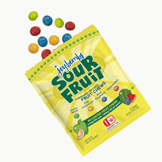 Joyibles - Joy Bombs Sour Fruit - 100mg THC (40pk / 2.5mg THC ea) - 1