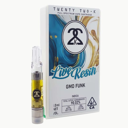 Twenty Two K / 22k - 22K - GMO Funk - Live Resin - 1.0ml Cartridge - 1
