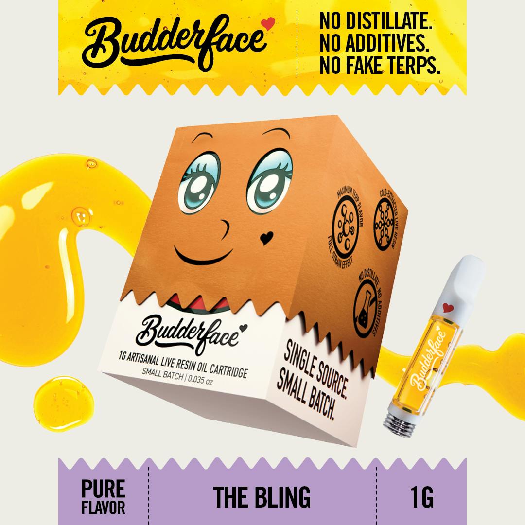 Budderface - BUDDERFACE | The Bling | 1G | Artisanal Live Resin 510 Vape Cart - 1