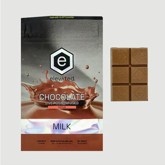 Elevated Labs - Elevated | Rosin Milk Chocolate | 100mg | 10ct | 10mg/ea - 1