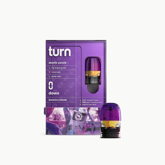 turn - 1.0g POD | atomic purple | botanica blends | down | - 1