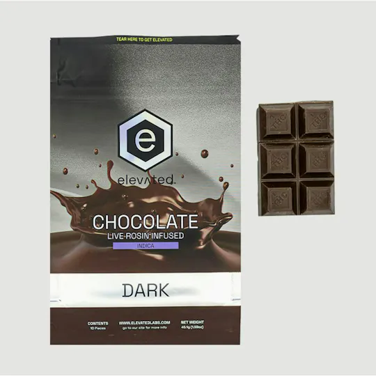 Elevated Labs - Elevated | Live Rosin Dark Chocolate | 100mg | 10ct | 10mg/ea - 1
