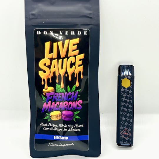 Don Verde - 1g Live Sauce Disposable- French Macarons (Indica) - 1