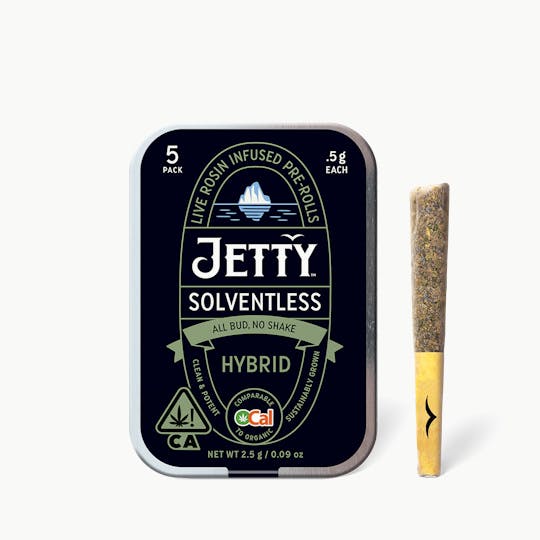 Jetty Extracts - Jetty Pre-Roll OCal LR Infused 5 Pack (2.5g) Governmint Oasis x Banana Bomb - 1