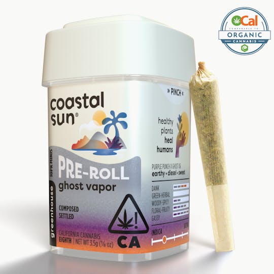 Coastal Sun - Ghost Vapor Greenhouse 0.35 Pre-Roll 10pk 3.5g - 1