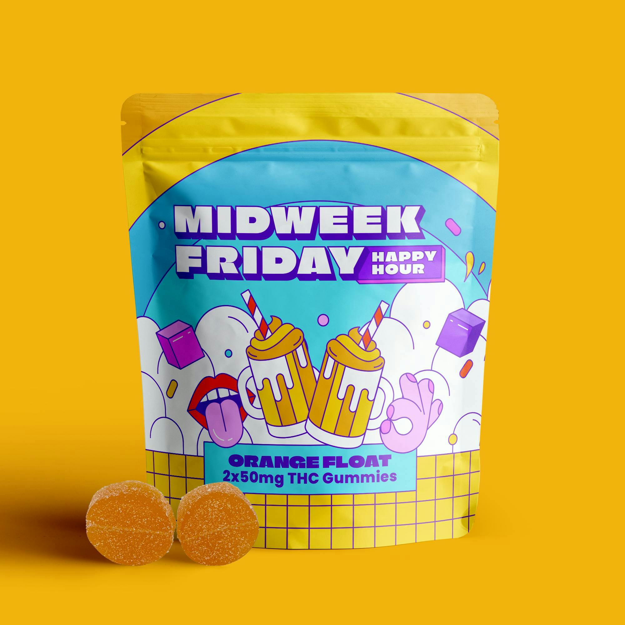 Midweek Friday - Orange Float | Gummies [2pk] (100mg) - 1