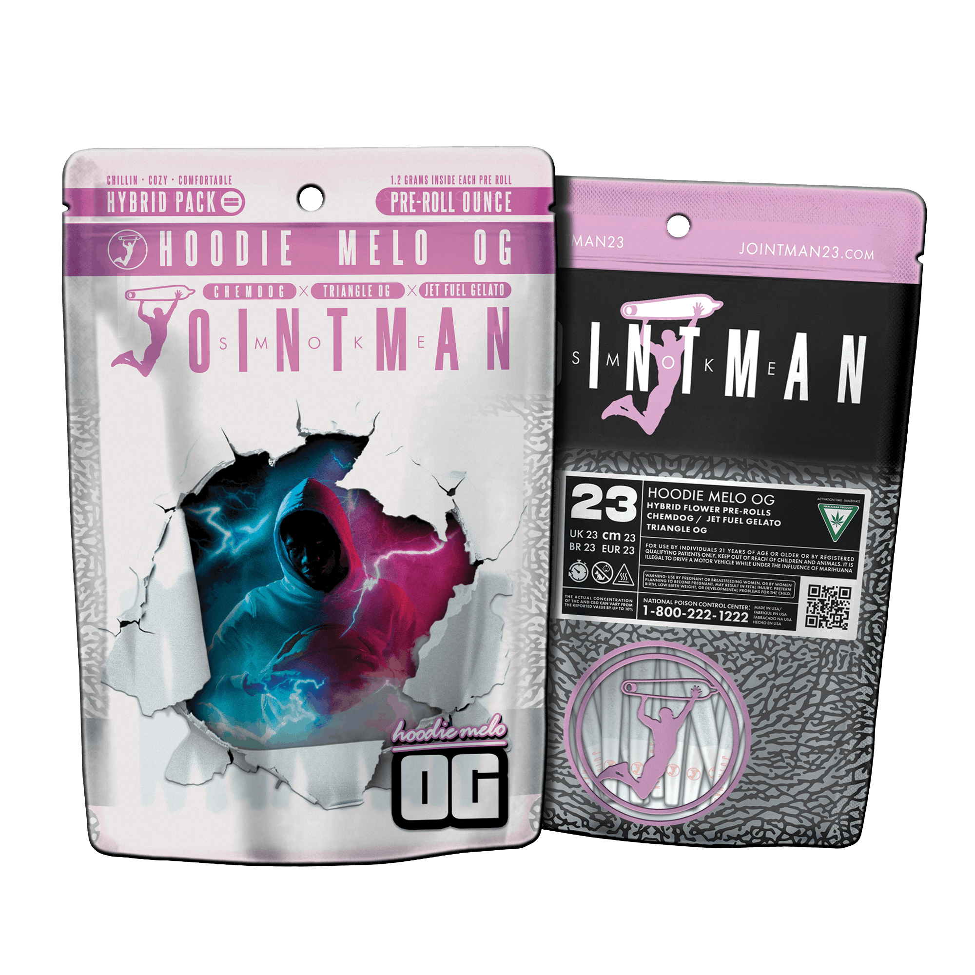 Jointman - Jointman - 1oz Pre-packed (23) Pre-rolls - Hoodie Melo OG - 1