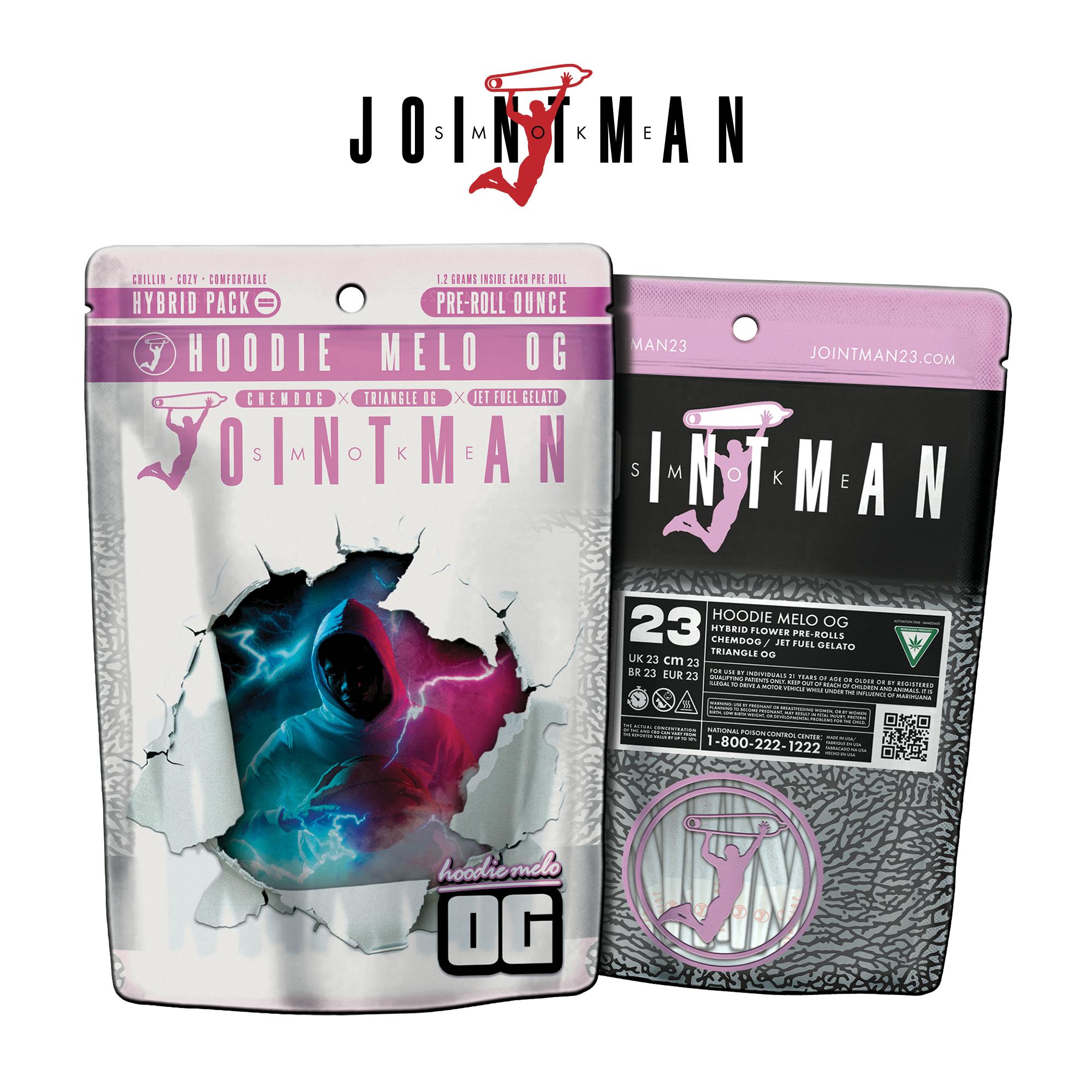 Jointman - Jointman - 1oz Pre-packed (23) Pre-rolls - Hoodie Melo OG - 1