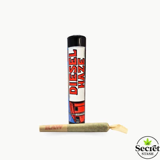Secret Stash - Secret Stash | Full Bud Pre Roll | Diesel Haze | Half Gram - 1