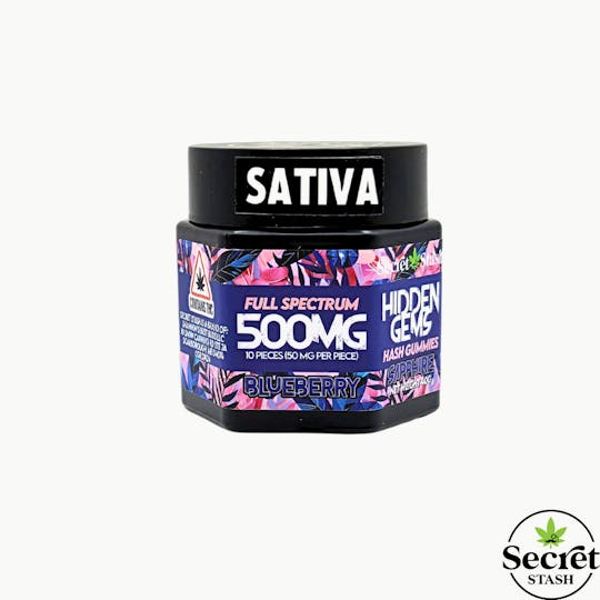 Secret Stash - Hidden Gems | Hash | Blueberry | Satvia | 500mg - 1