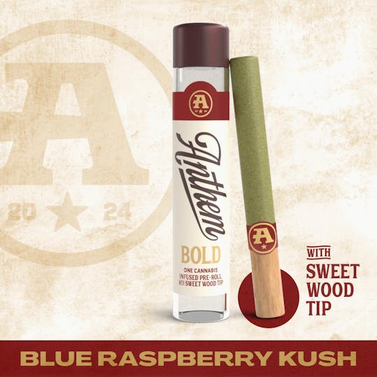Anthem - Bold Wood Tip Infused Blue Raspberry Kush Pre-Roll 1g - 1