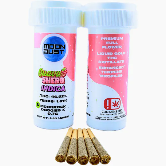 MOON DUST - Moon Rock | Guava Sherb | Infused Joint | 0.7g each | 5pk - 1