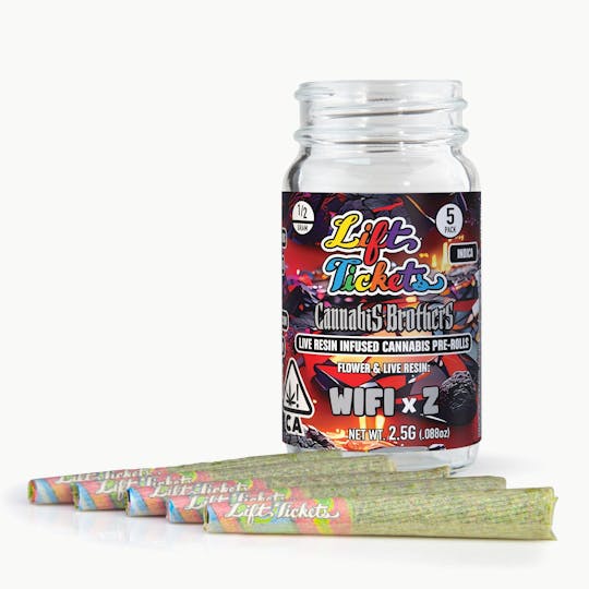 Lift Tickets - Cannabis Bros: WiFi x Z - 0.5g Infused Pre Roll Multipack (5) - 1