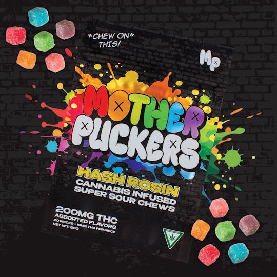 Mother Puckers - Mother Puckers | Hash Rosin | 200MG | Super Sour Chews - 1