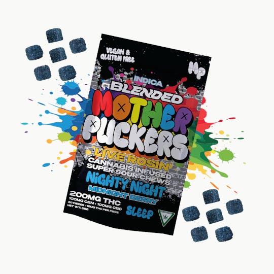 Mother Puckers - Mother Puckers | Nighty Night | SLEEP – CBN + CBD | Midnight Berry | 200MG - 1