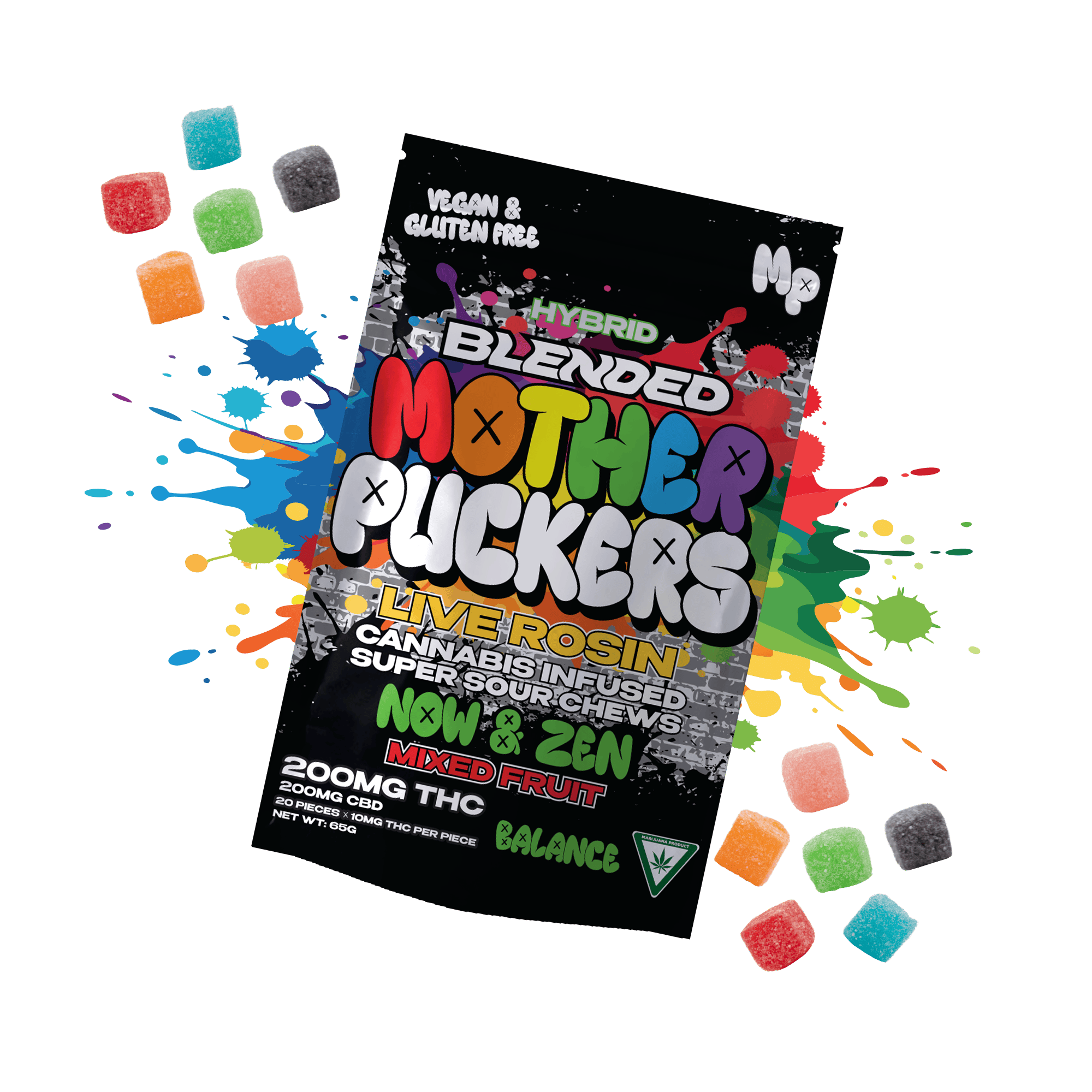 Mother Puckers - Mother Puckers | Now & Zen | CBD | Mixed Fruit | Live Rosin | 200MG - 1