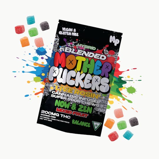 Mother Puckers - Mother Puckers | Now & Zen | CBD | Mixed Fruit | Live Rosin | 200MG - 1