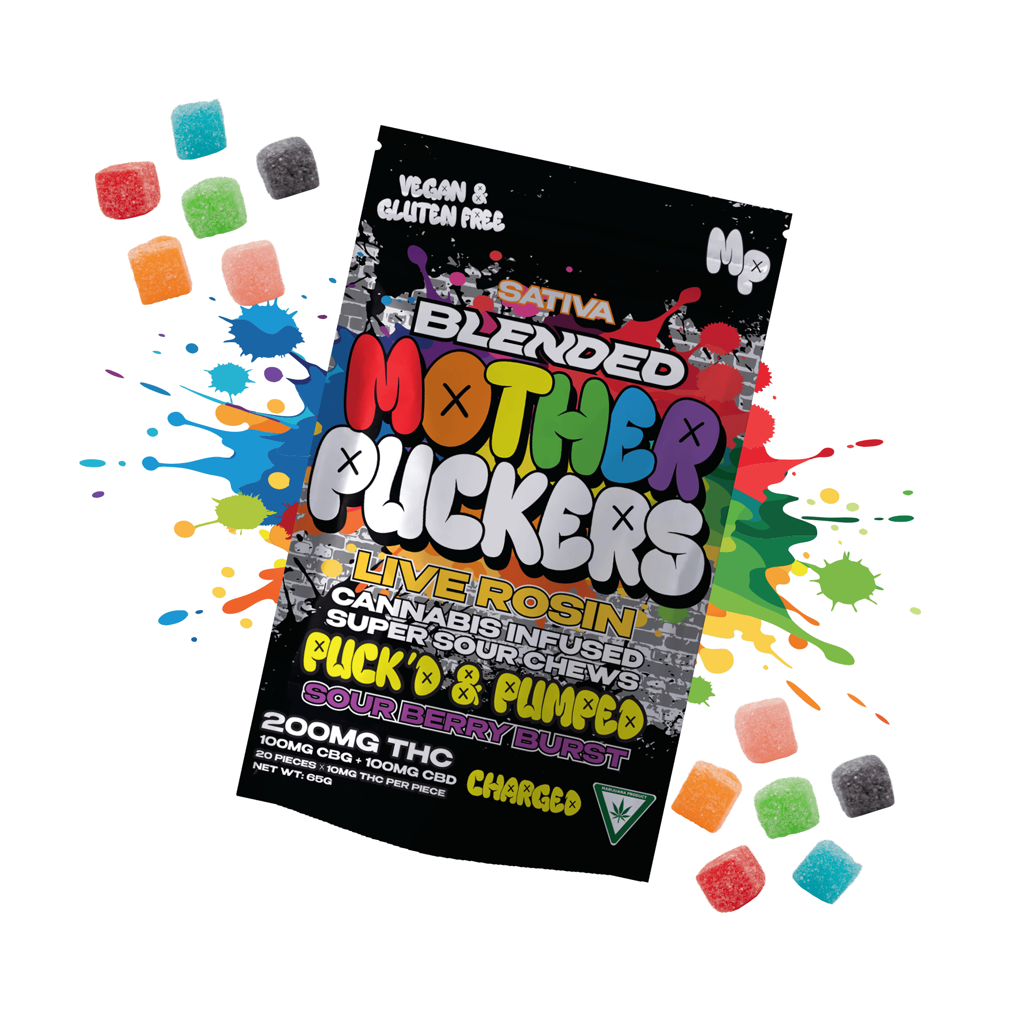 Mother Puckers - Mother Puckers | Puck'd & Pumped | CBG + CBD | Sour Berry Burst | 200MG - 1