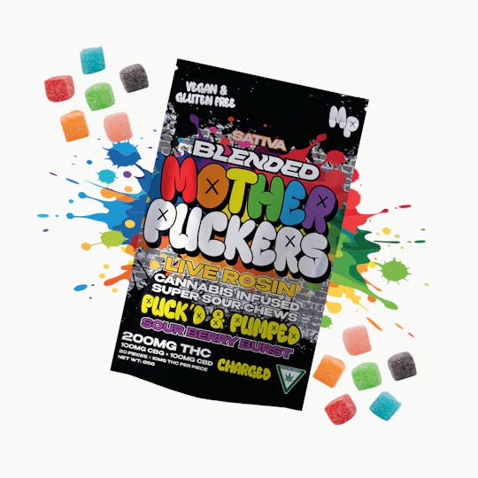 Mother Puckers - Mother Puckers | Puck'd & Pumped | CBG + CBD | Sour Berry Burst | 200MG - 1