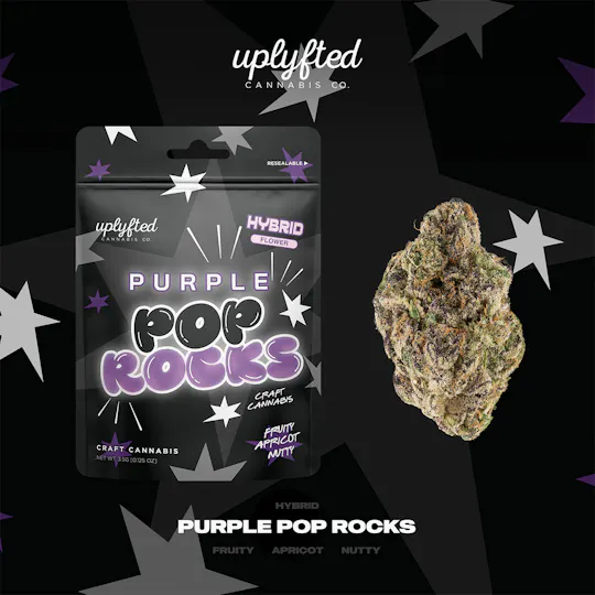 Uplyfted Cannabis Co - Purple Pop Rocks 1g Pre-roll - Indoor A-Nug Flower - No Shake or Trim - 1
